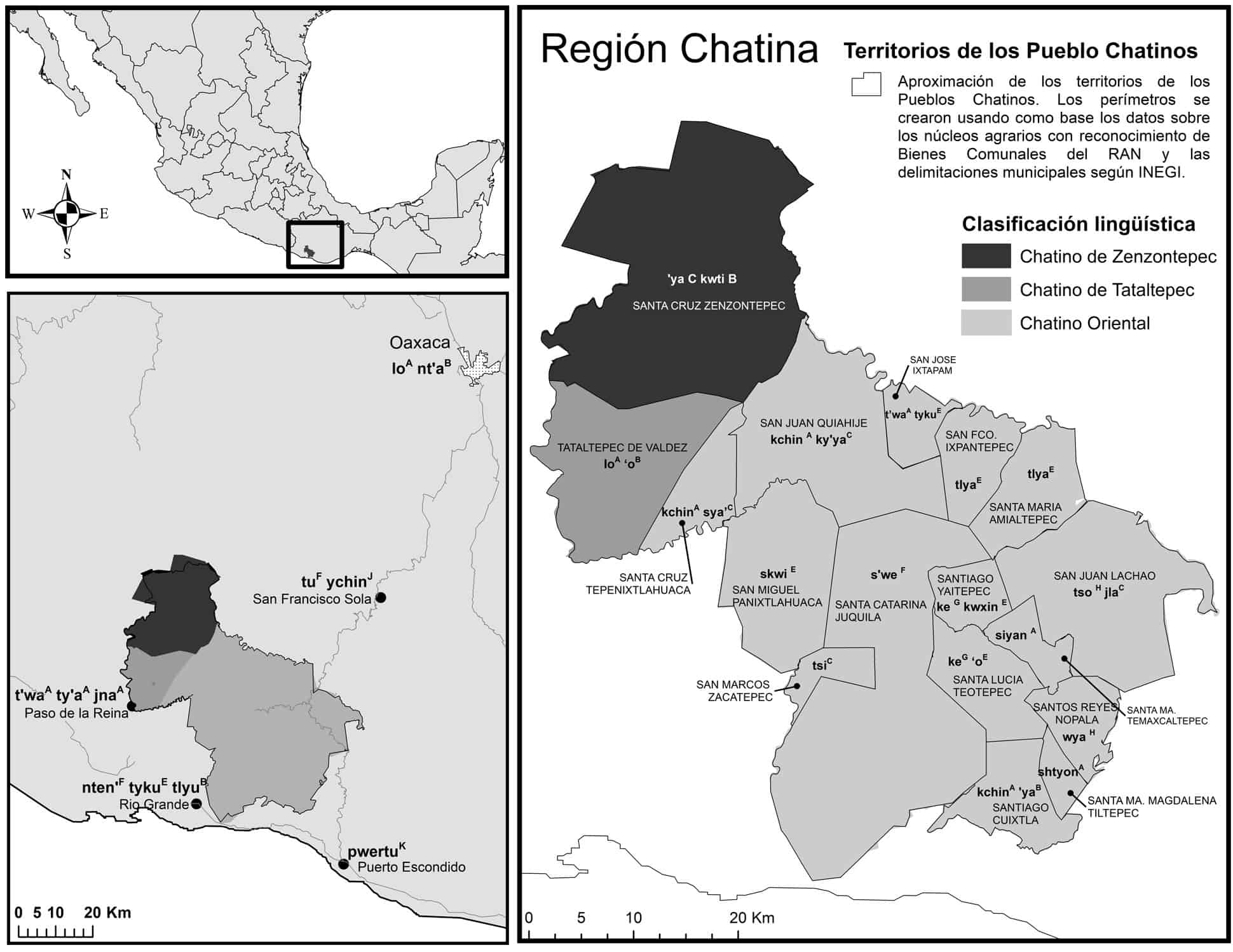 región chatina mapa