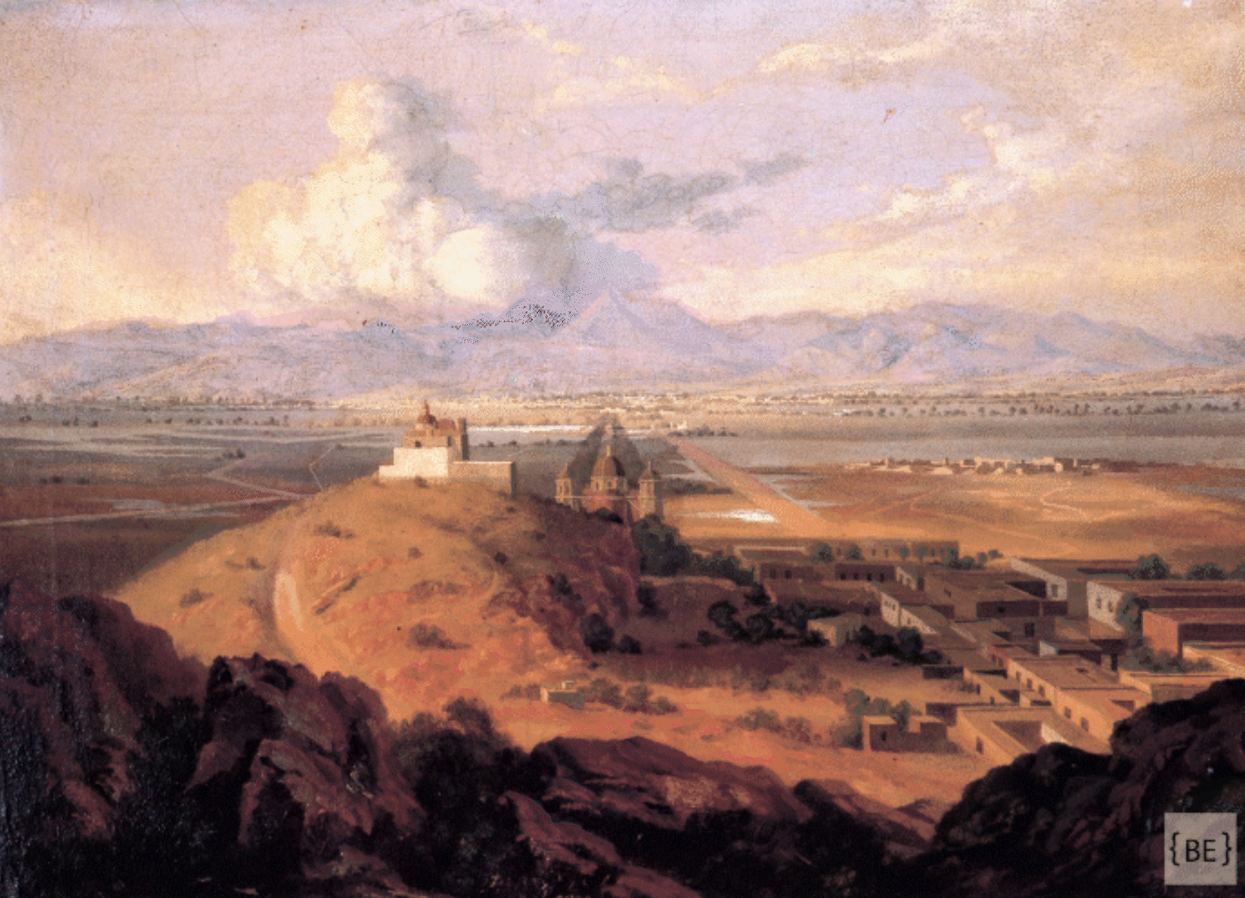 Vista del Valle de México, 1883 / Foto montaje Emiliano Bautista.