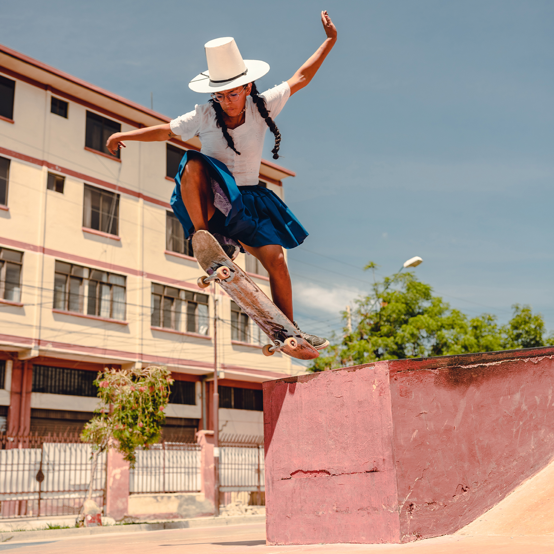 Colectivo ImillaSkate practicando 